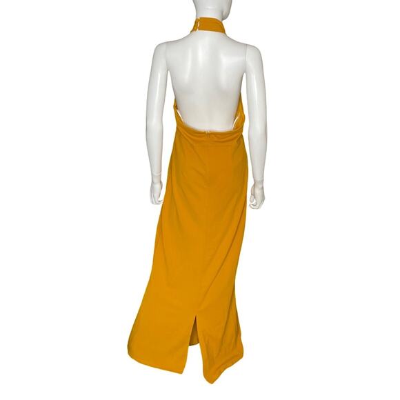 Lulus Mesmerizing Perfection Yellow Halter Neck Backless Maxi Dress Womens Sz XL - Picture 6 of 10